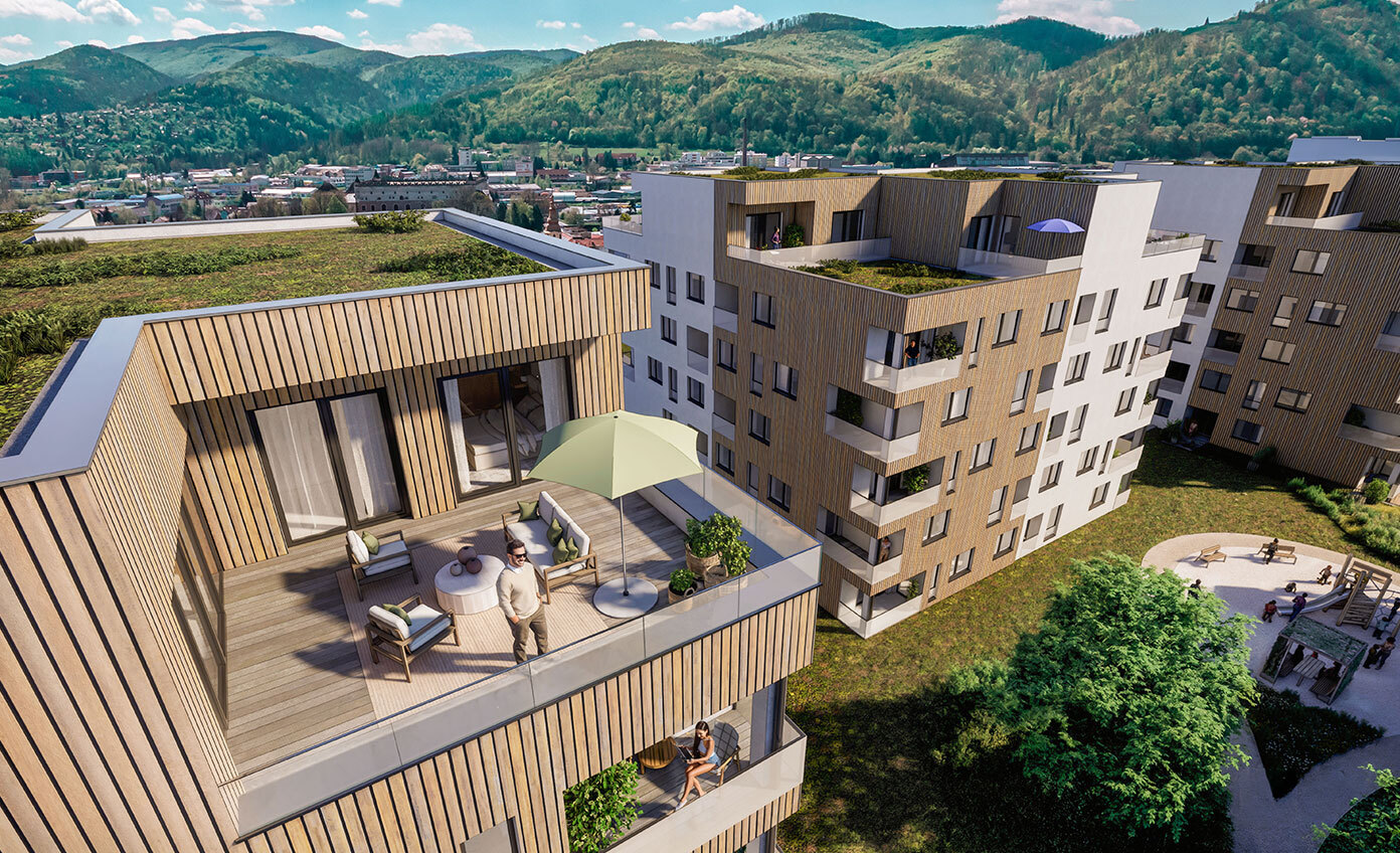 Vizualizácia budovy Nádvorná Residence